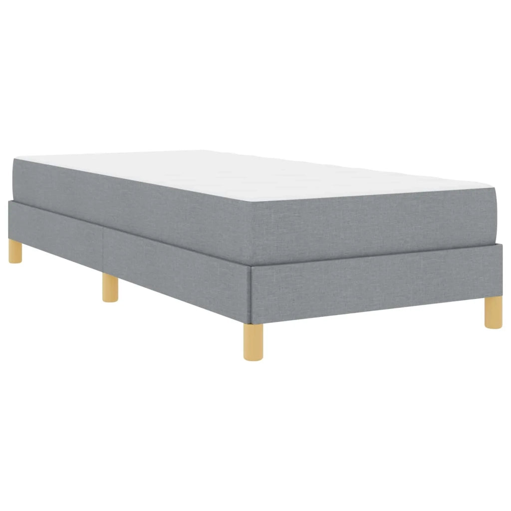 Letto a molle con materasso Grigio chiaro 100 x 200 cm Tessuto