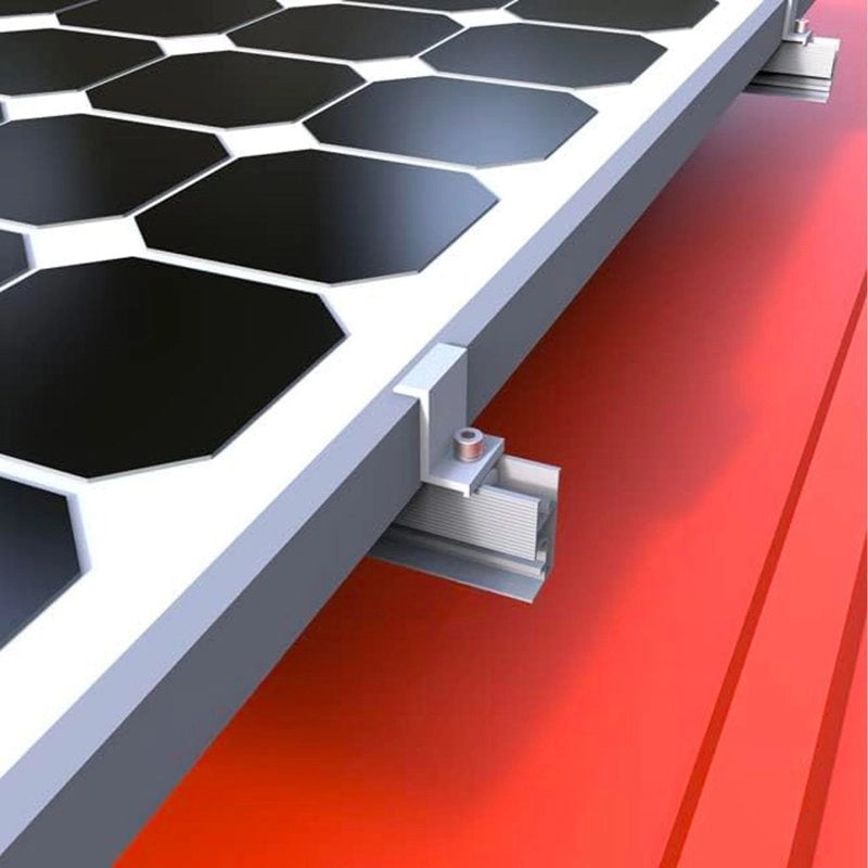 Italia Morsetti Terminali in Alluminio per Fissaggio Pannelli Solari Fotovoltaici 30mm (Confezione 4 Pezzi) SKU-11388-A