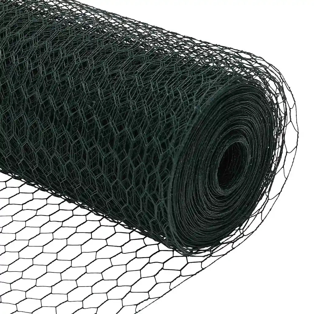 Recinzione da Giardino | Recinzione Esagonale Verde 0,5 x 100 m PVC