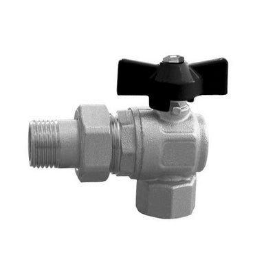 VALVOLA A SFERA AD ANGOLO PER COLLETTORI- 3/4''  DN 20  PN 40- BUGAT- pezzi 1