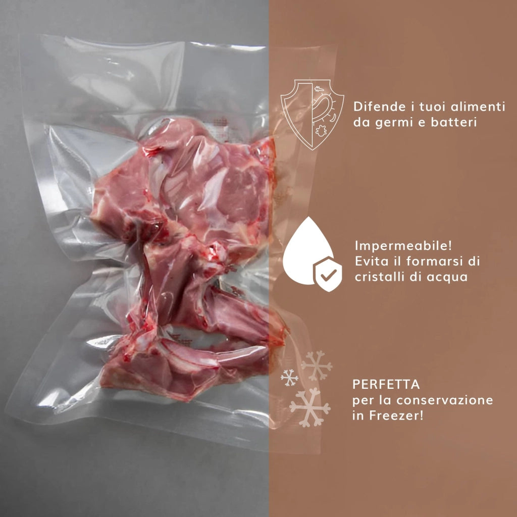 BUSTE SACCHETTI SOTTOVUOTO CONFEZIONE 50 PEZZI 20x30