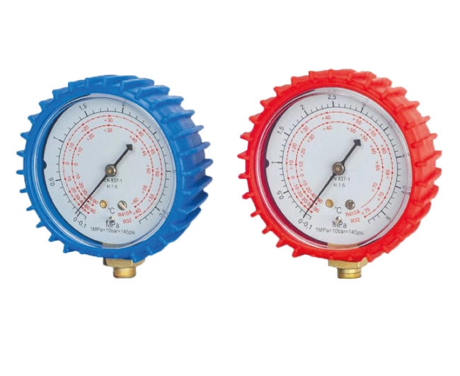 MANOVUOTOMETRI R410 - R32(CASSA BLU)- SCALA(BAR): -1 ÷ 38 ATTACCO 1/8G   M.G.F.