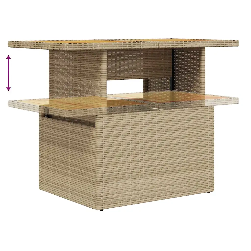 Set Divano da Giardino 5 pz con Cuscini Beige in Polyrattan 3326880