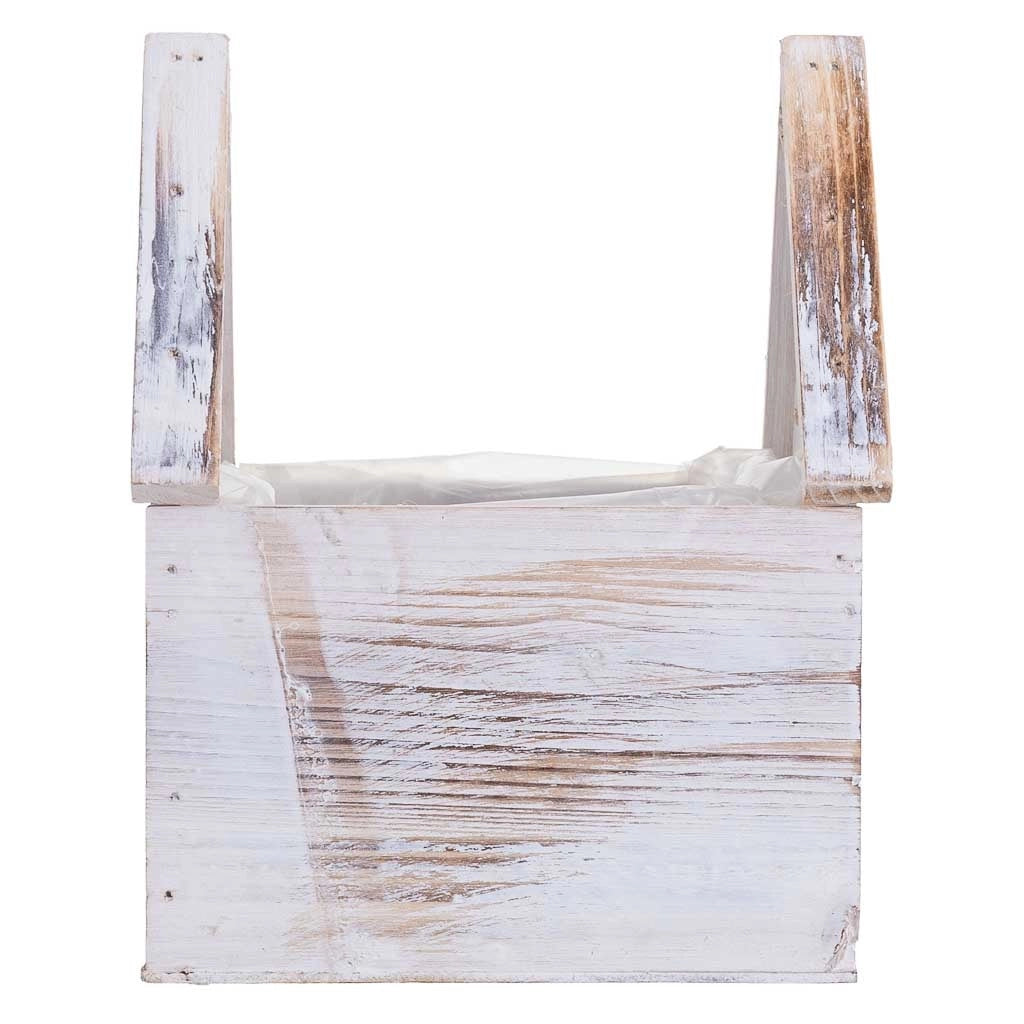 Supporto per fioriera quadrato in legno 15x14x20/10H cm