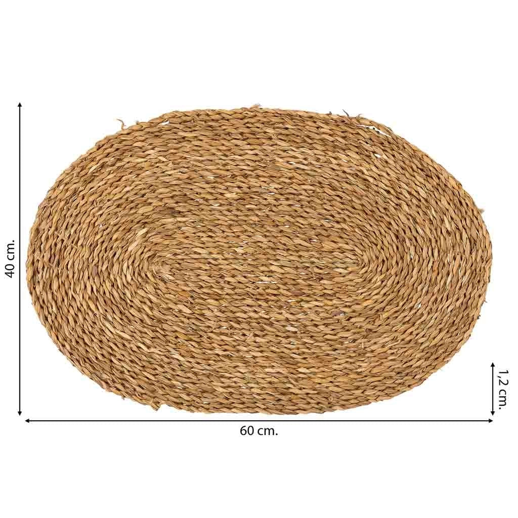 Zerbino in fibra marrone 60x40x1,2h cm