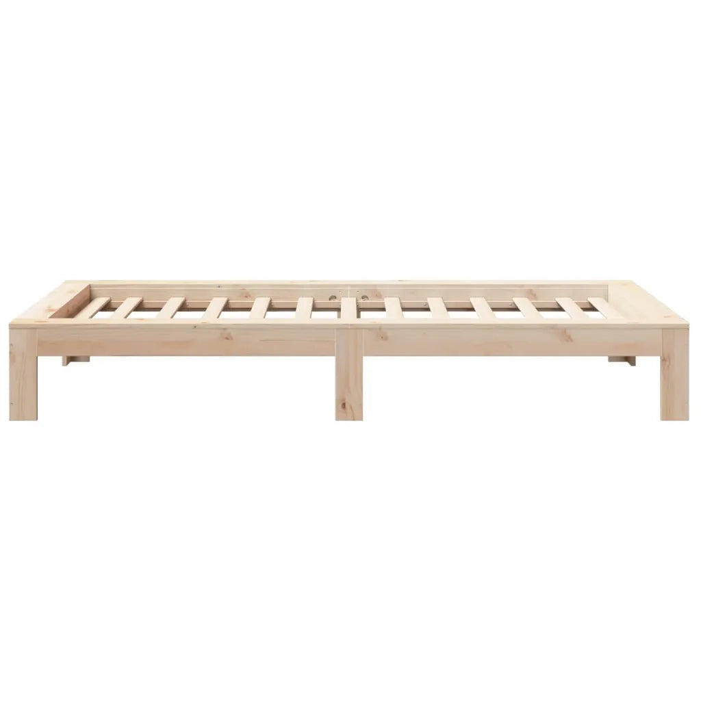 Letto senza Materasso-Struttura Letto 75x190 cm in Legno Massello Pino 492069