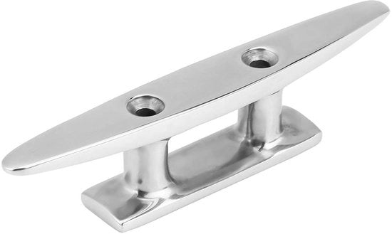 Accessorio per Imbarcazione - Cleat in Acciaio Inossidabile - 10 cm - Marina - Yacht - Piazzola di Cantiere - Facile da Installare