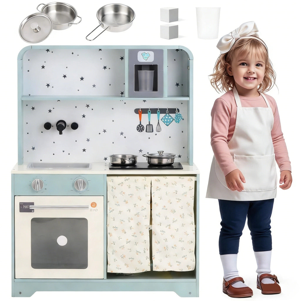 Cucina giocattolo per bambini, con fabbricatore di ghiaccio e forno a microonde, accessori ed effetti a sorpresa, un regalo perfetto per bambini dai 3