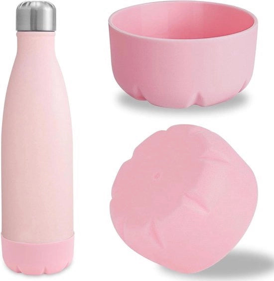 Scarpe di protezione per bottiglie - Compatibili con 17oz bottiglie - Rosa chiaro - 2 pezzi - Protezione inferiore
