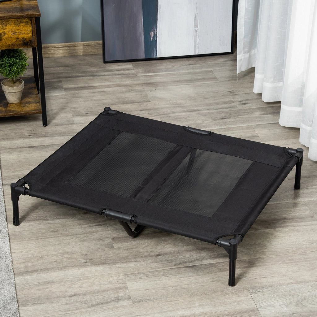 EasyComfort Brandina per Cani Grandi in Metallo e Tessuto Oxford con Borsa di Trasporto, 92x76x18cm, Nero