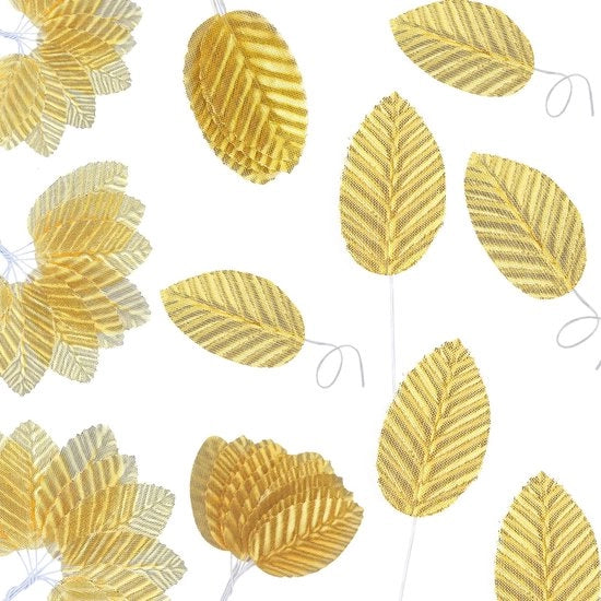 Decorazioni in stile foglie artificiali 200 pezzi - Foglie dorate - Simulazione foglie - Decorazione per feste - Decorazioni per compleanni e matrimoni - Foglie finti