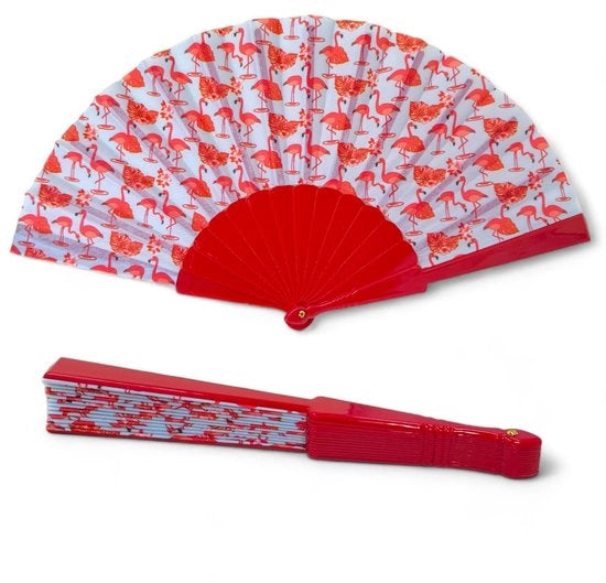 Handwaaier Ultralicht - Opvouwbaar - Impermeabile - Design Colorato - 42 x 23 cm - Ideale per Feste Estive - Vouwwaaier