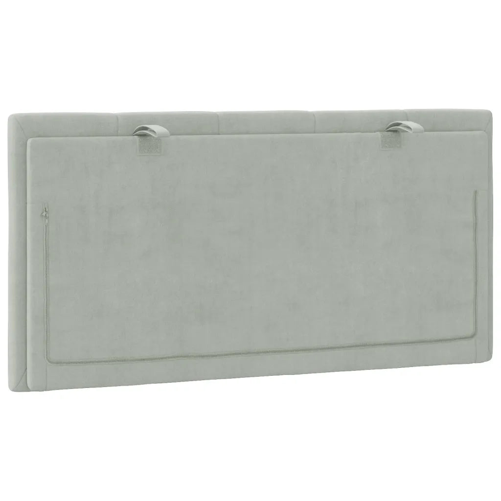 Cuscino testiera Hanko Grigio Chiaro 100 cm Velluto 3207720