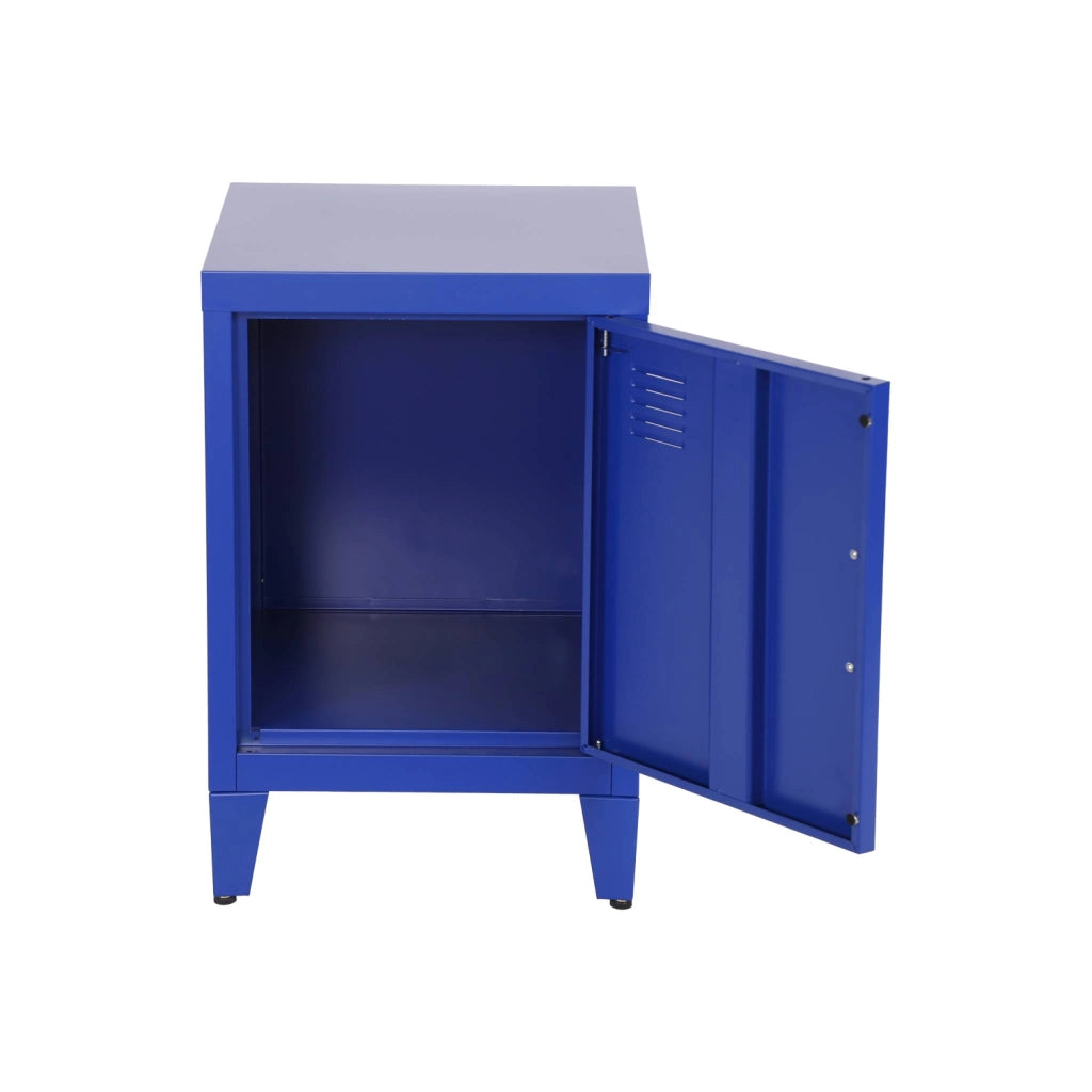 Comodino industriale, 1 anta, blu