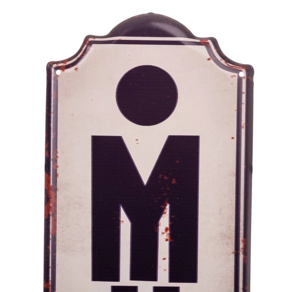 Placca da parete in metallo blu 15x38x1h
