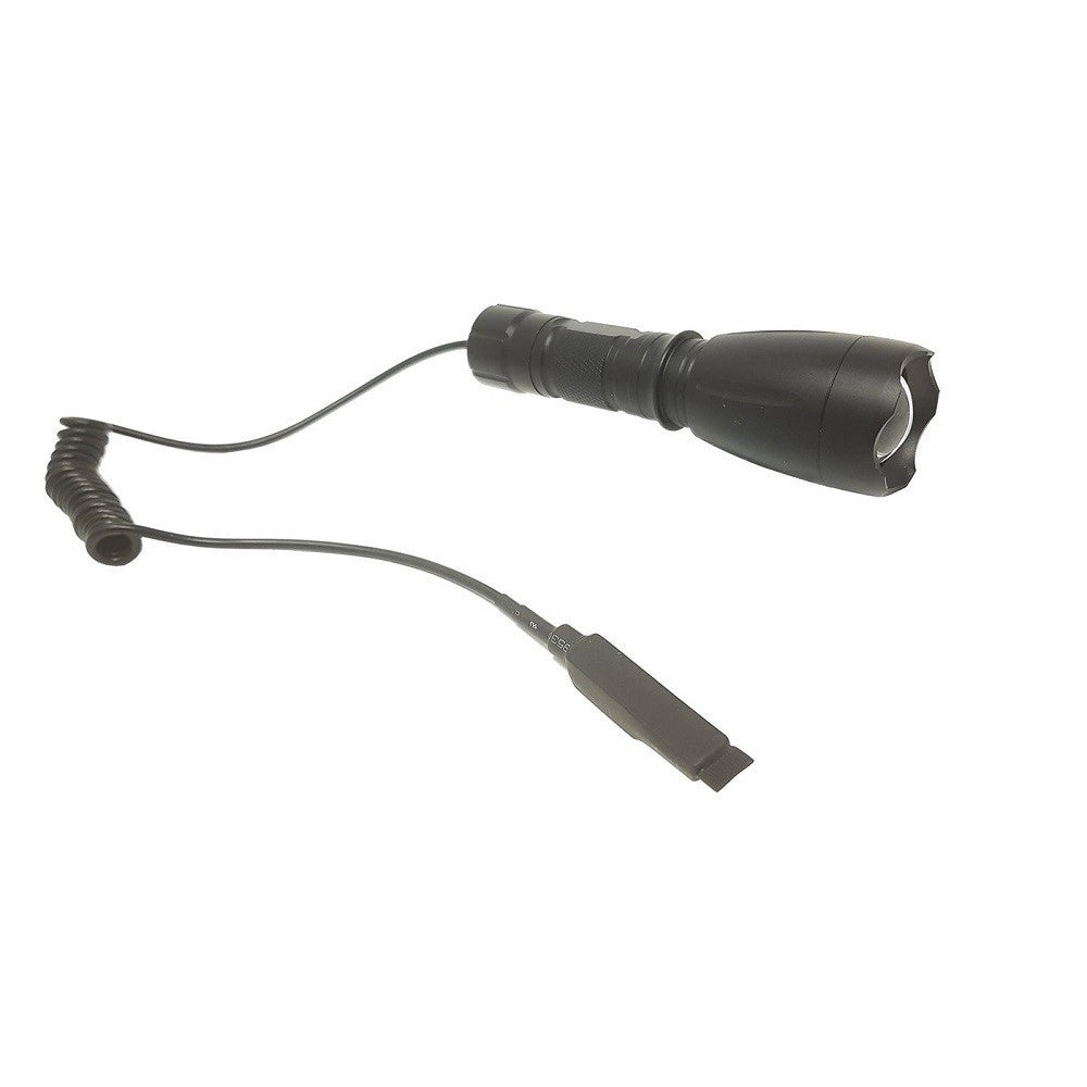 Trade Shop - Torcia Led A Batteria Ricaricabile Con Slitta Per Softair Controllo Remoto Q1891 -
