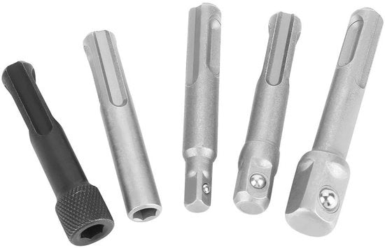 Adattatore per chiave inglese in acciaio - Set di accessori da 5 pezzi - Incrementa la capacità del tuo attrezzo - Realizzazione robusta e duratura - Ideale per