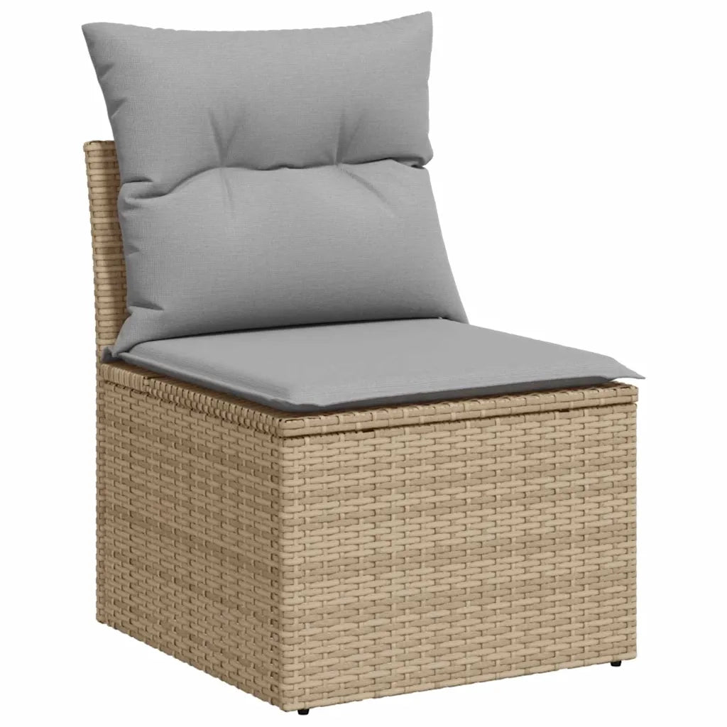 Set Divano da Giardino con cuscino 12 pcs Beige e Grigio Chiaro 3363857