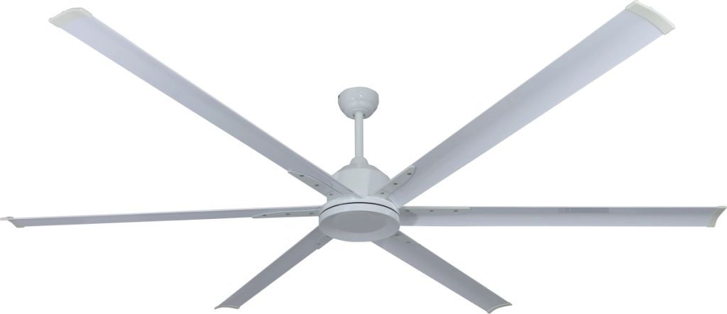 Vam Ventilatore da soffitto  industriale a risparmio energetico BIG bianco 210 cm con 6 pale in alluminio con telecomando 6 velocitÃ
