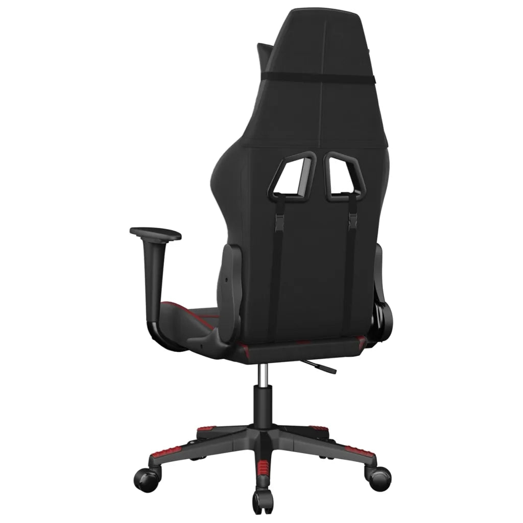 Sedia Gaming | Sedia da e-sports Nero e Rosso Vino in Similpelle