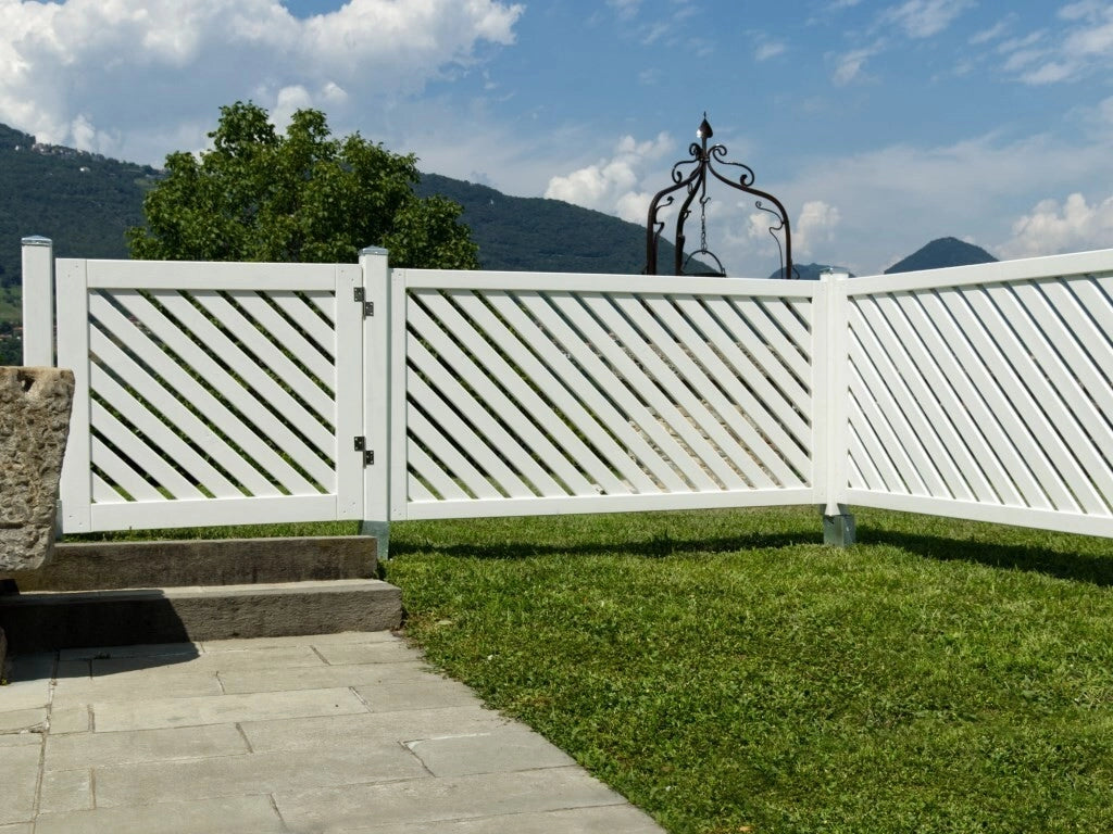 Cancelli Recinzione Selenia Pino Laccato Colore Bianco cm.100x90h pz 2