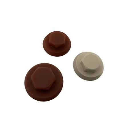 CAPPUCCIO PER VITI ESAGONALI 10 mm - Bianco grigiastro - 100 pezzi