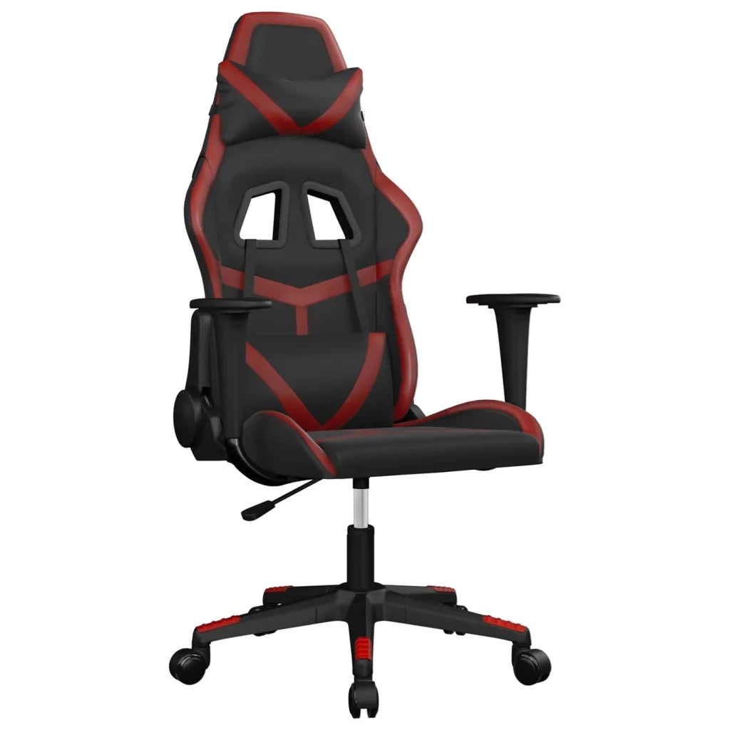 Sedia Gaming | Sedia da e-sports Nero e Rosso Vino in Similpelle