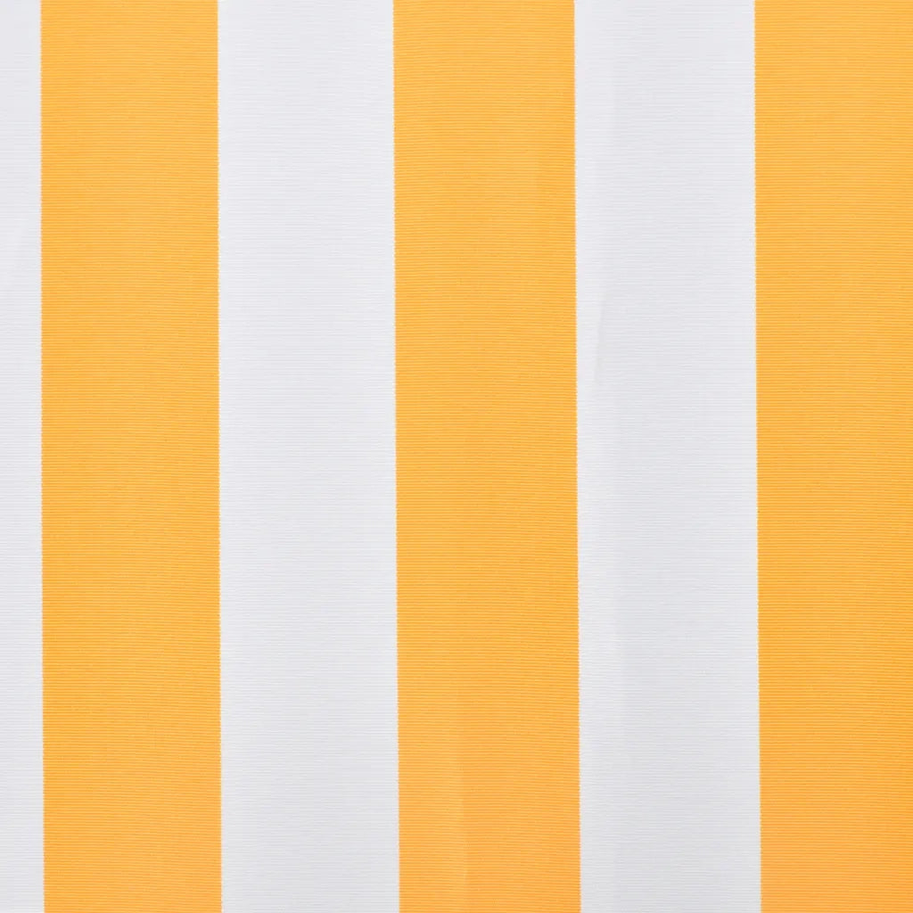 Tendone Parasole in Tela Giallo Girasole e Bianco 3x2,5 m 141016