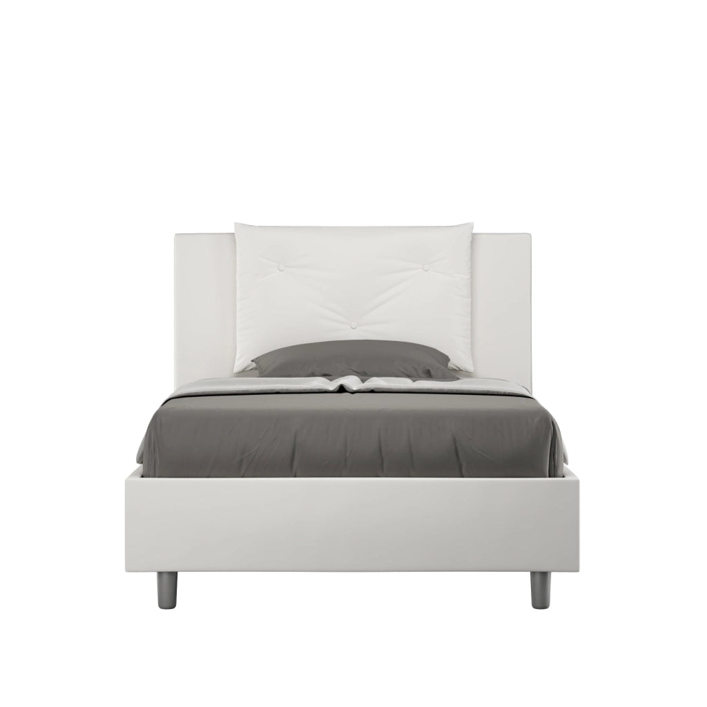Letto 1 Piazza e Mezzo 120x210 cm con Rete Appia Bianco