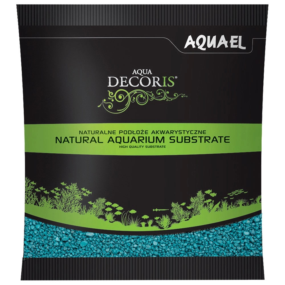 Aquael Decoris Gravel 2-3mm 1Kg - Ghiaia decorativa per acqua dolce-Vari colori Colore: Turchese