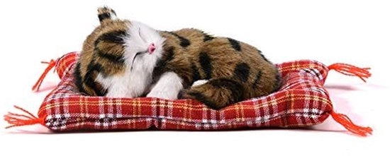 Gatto di Plush - Simulatore di Gioco per Gatto - Materasso morbido - Regalo per Bambini - 14x17 cm - Aspetto Realistico - Gatto di Peluche
