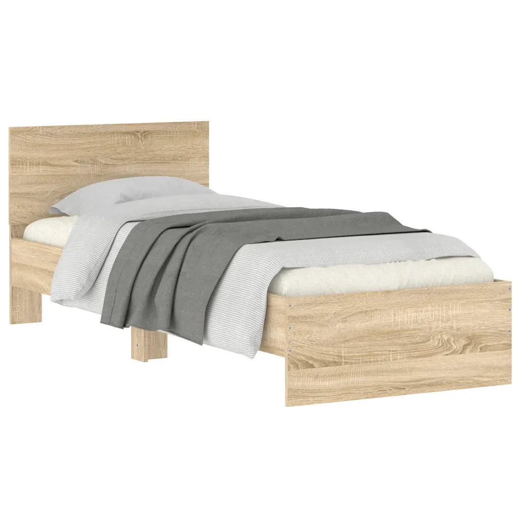 Giroletto senza Materasso con Testiera Rovere Sonoma 75x190 cm 838661