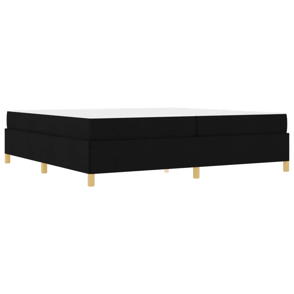 Struttura del letto con materasso Nero 200 x 200 cm Tessuto