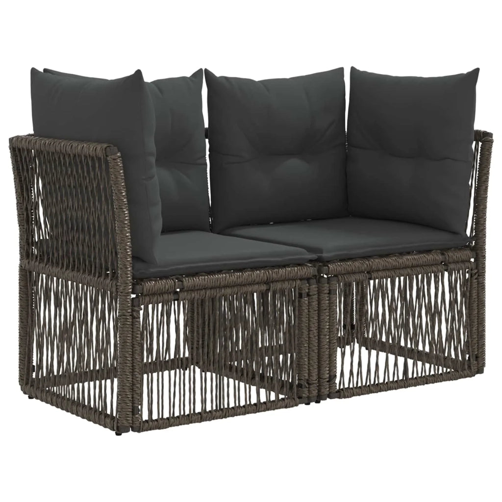 Set Divano da Giardino 11 pz Grigio polyrattan 3434255