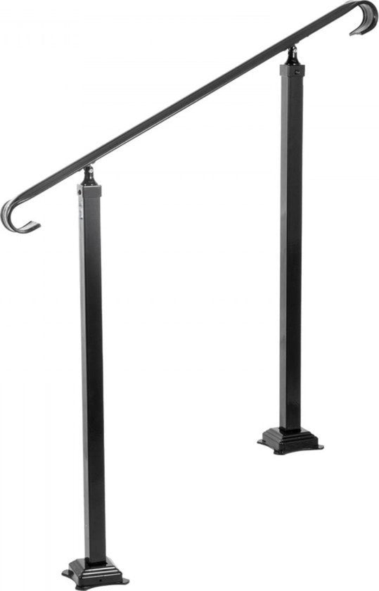 Trappola di balaustra - 1 a 2 gradini - Antiscivolo - Nero - Trappola del vento