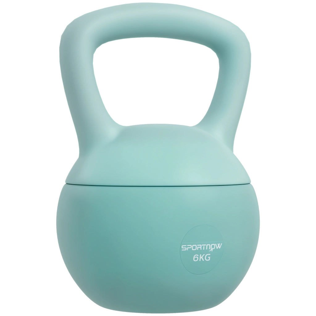 Kettlebell 6 kg ¨C Xylo ¨C Impugnatura antiscivolo verde 19x19x28 cm