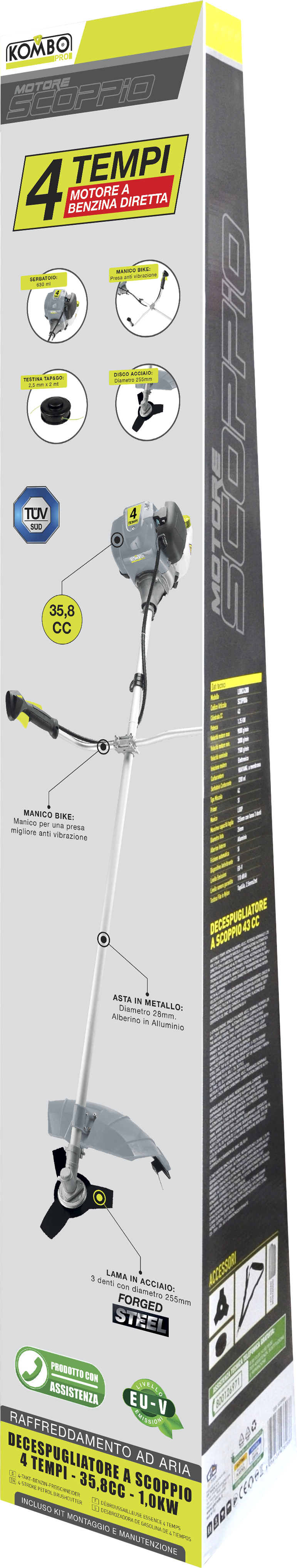 DECESPUGLIATORE 4 TEMPI A SCOPPIO 35,8CC
