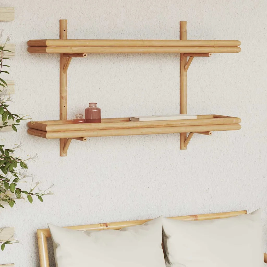 Scaffale da parete | Ripiano a parete | Mensola a parete Marrone 100 x 26 x 60 cm Bamb¨´