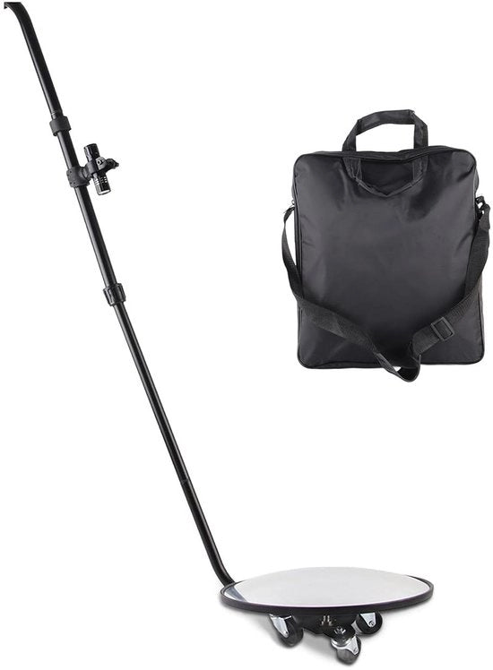 Specchio di ispezione auto con diametro di 30 cm, 170° di apertura e chiusura a scatto per la parte anteriore e posteriore - specchio con 9 luce LED e lampada portatile