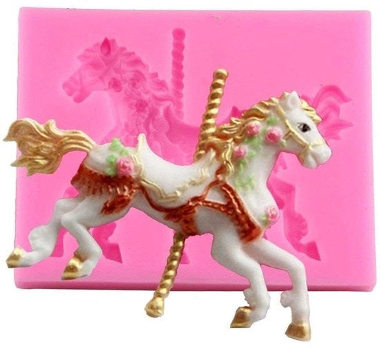 Molde per dolci a forma di cavallo a 3D in silicone - decorazione per torte - stampi per cioccolato - sicuro per alimenti - rivestimento antiaderente - dimensioni 10*8*1cm - stampo per torte