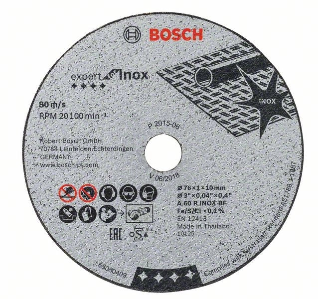 2608601520 - CONFEZIONE 5 DISCHI DA TAGLIO X INOX D.76mm X SMERIGLIATRICI