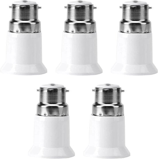 Adattatore di piede per lampada B22 a E27 per LED e lampade a basso consumo 

Specifica tecnica: 
- Adatto per B22 a E27
- Per LED e lampade a basso consumo
