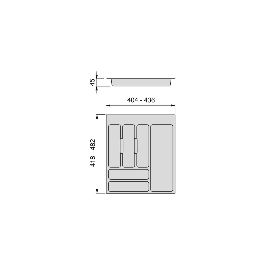 Portaposate Optima Universal M 500 Plastica Grigia Tecnoplastica Emuca