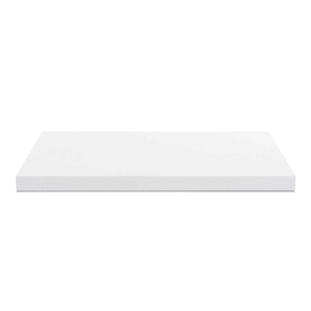 Top non forato 180x60x4 con bordo poliuretano in bianco