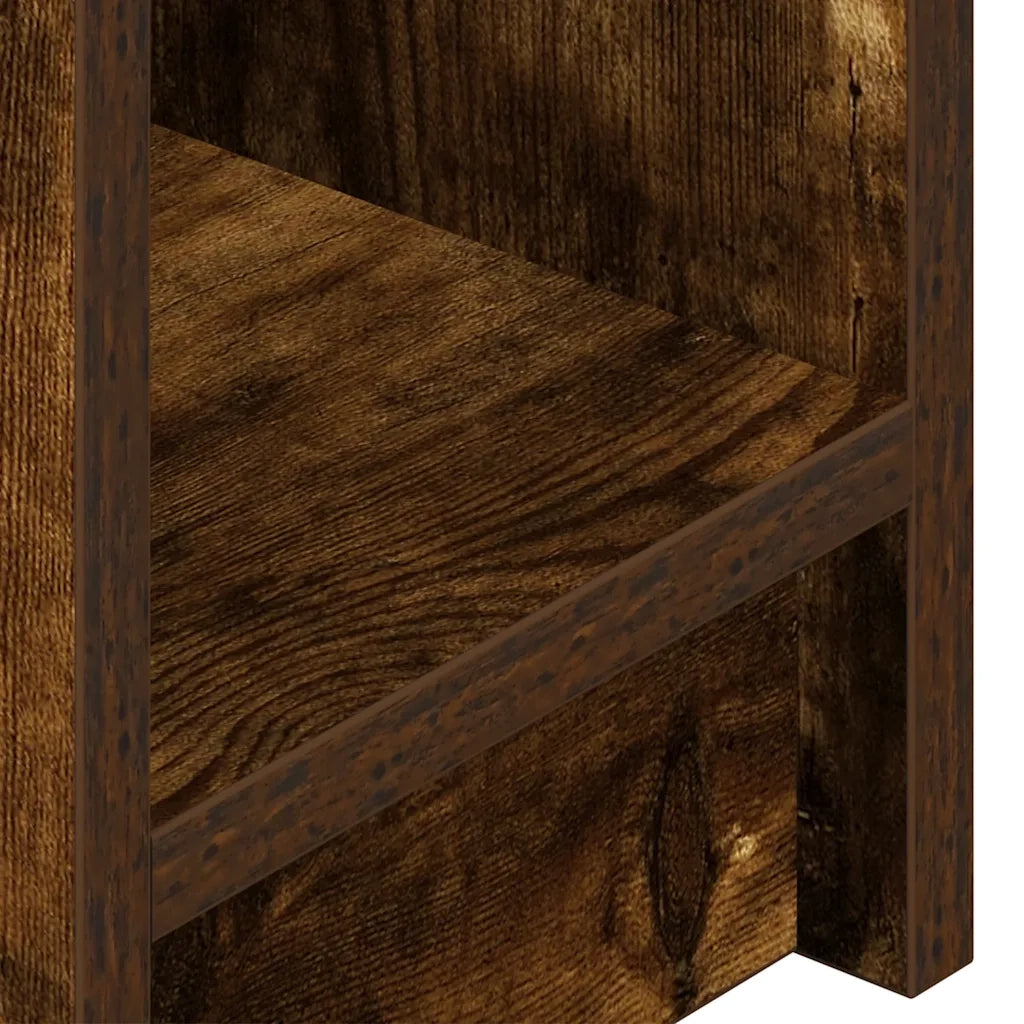 Comodini con Cassetto 2 pz Rovere Fumo 20x36x60 cm 858704