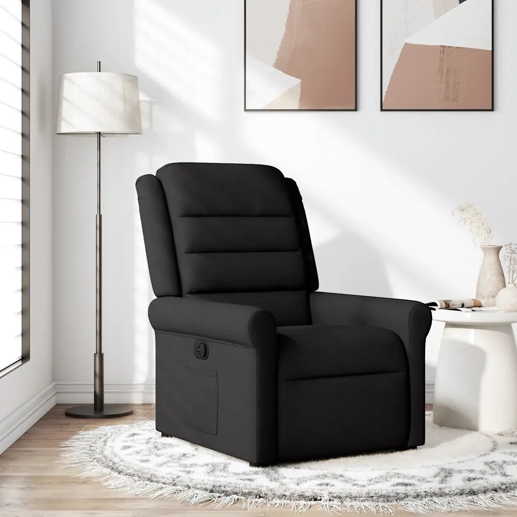 Poltrona Reclinabile in Tessuto Nero 4015638