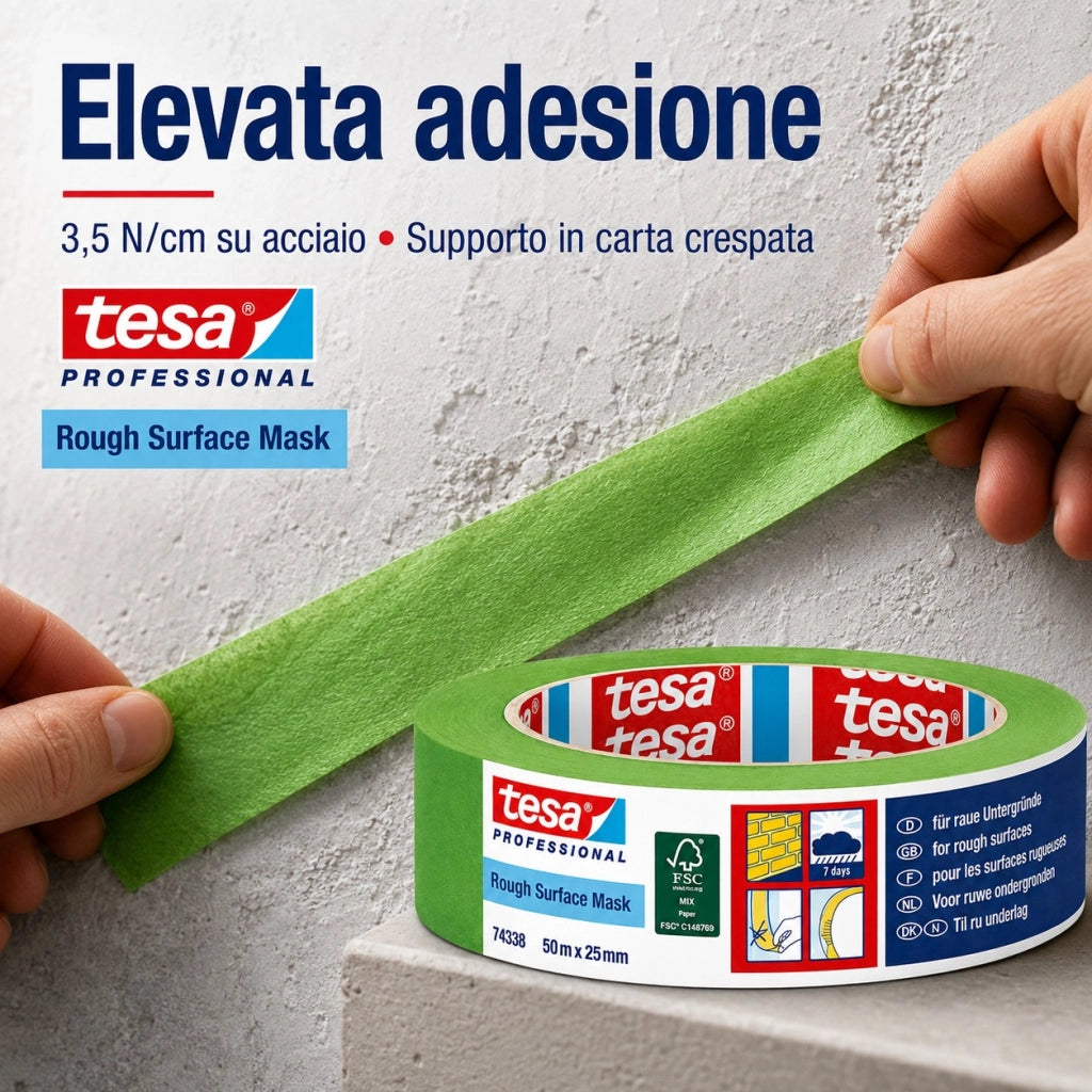Tesa rough surface mask nastro mascheratura per superfici ruvide 50m x 25mm