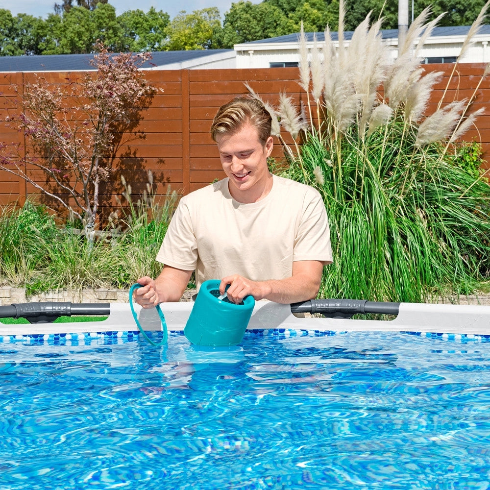Trade Shop - Kit Completo Per Cura Pulizia Piscina Fuori Terra Fino A 610cm Con Aspiratore Skimmer 58237 -