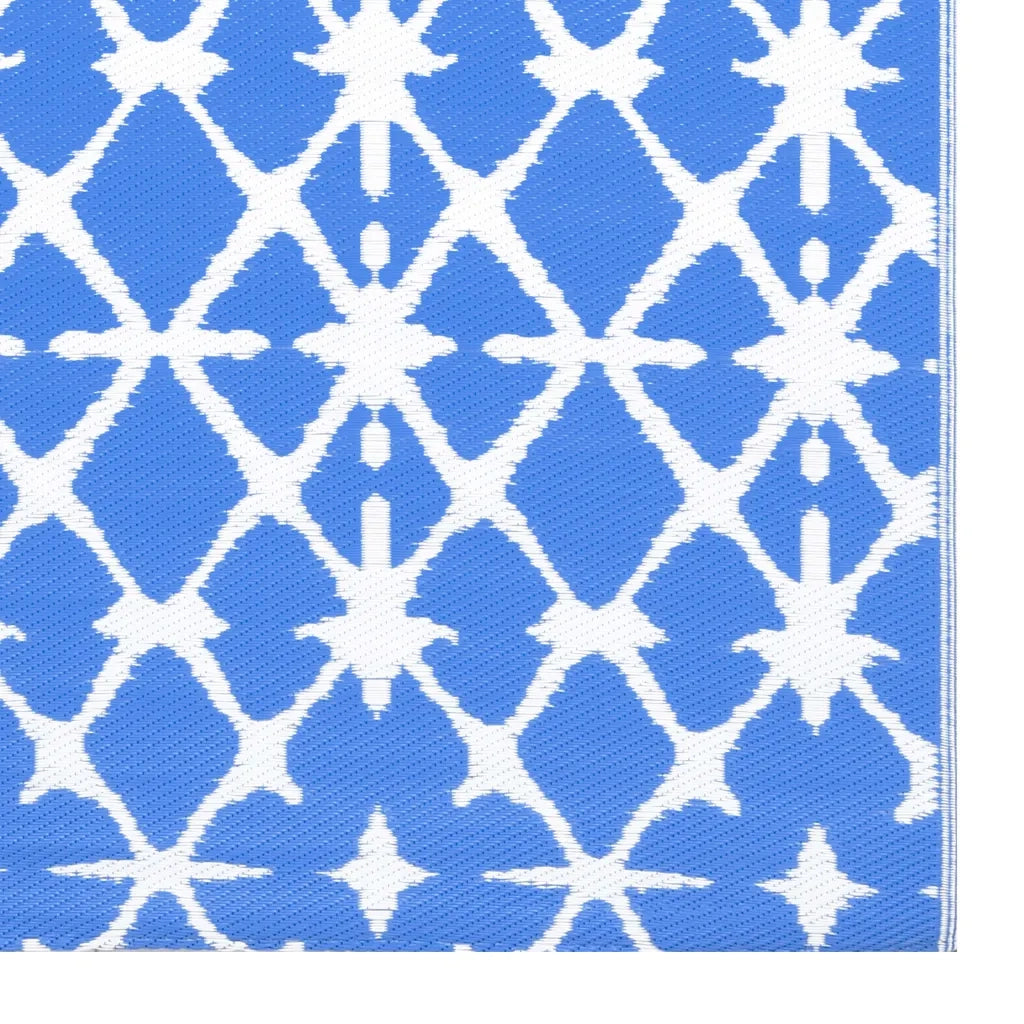 Tappeto da Esterni ARAKIL Blu e Bianco 160x230 cm in PP 310446