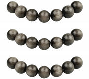 Raccoglitori in Acciaio 8mm 45 pezzi con Pietra Nera Obsidiiana e Foro Naturale, Pietre per Gioielli Armbandhi Caviglie